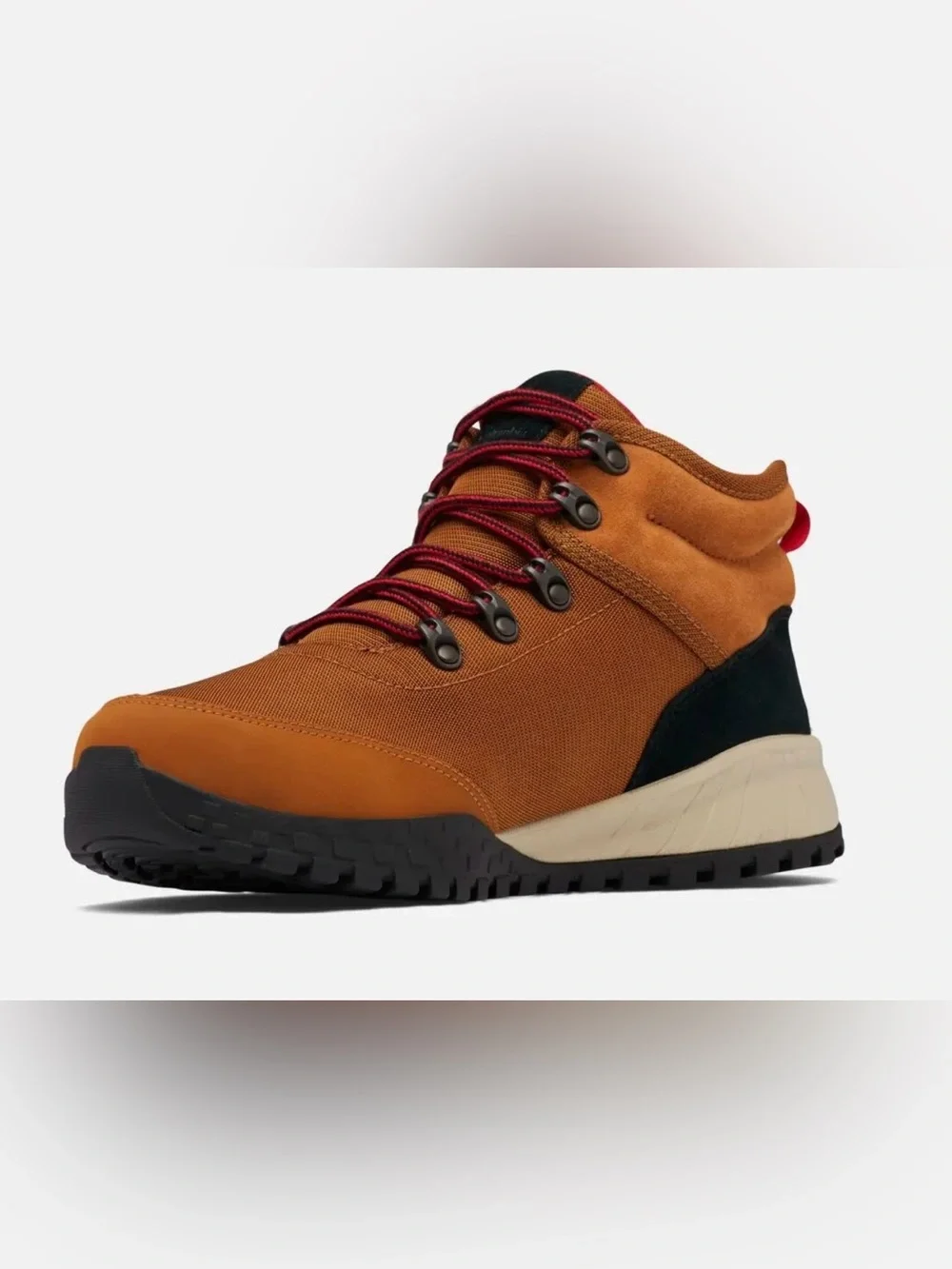 Columbia Men's Brown Hiking Boot with Red Laces Size 13